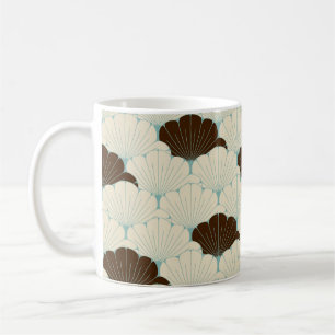 eine nahtlose, japanische Fliese mit exotischem Bl Kaffeetasse