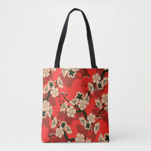 eine nahtlose japanische Kachel mit Kirschbaum Tasche