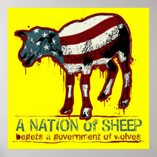 Eine Nation des Schaf-Plakats Poster