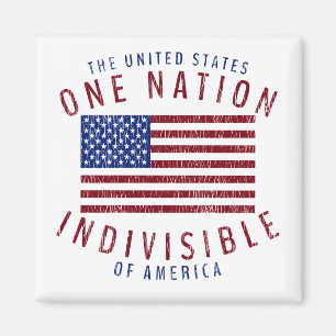 Eine Nation, die das amerikanische Flaggendesign Magnet
