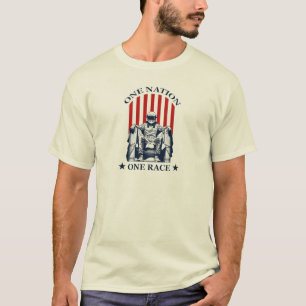 eine Nation ein Rasse T-Shirt