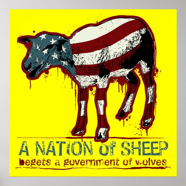 Eine Nation Schafposter Poster (Vorne)