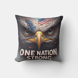 Eine Nation Stark USA-Flagge Patriotisches Geschen Kissen