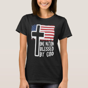 eine Nation unter der Flagge von God jesus christl T-Shirt