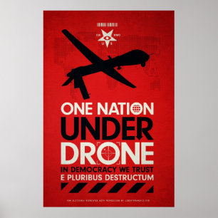 Eine Nation unter Drohnen durch Von Glitschka Poster