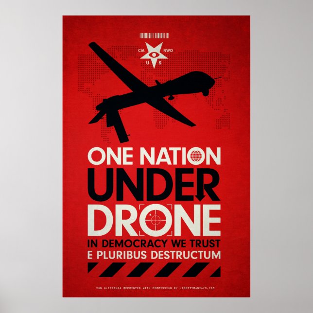 Eine Nation unter Dronen von Glitschka Poster (Vorne)