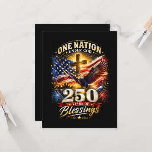 Eine Nation unter Gott 250 Jahre 250. Jubiläum Einladung
