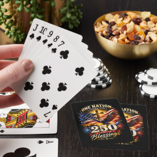 Eine Nation unter Gott 250 Jahre 250. Jubiläum Spielkarten
