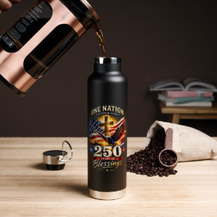 Eine Nation unter Gott 250 Jahre 250. Jubiläum Trinkflasche