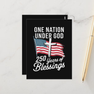Eine Nation unter Gott 250 Jahre Postkarte