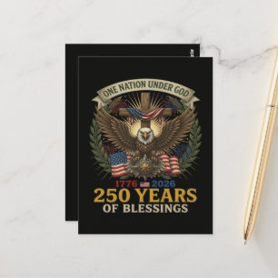 Eine Nation unter Gott 250 Jahre Postkarte
