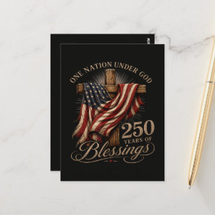 Eine Nation unter Gott 250 Jahre Postkarte