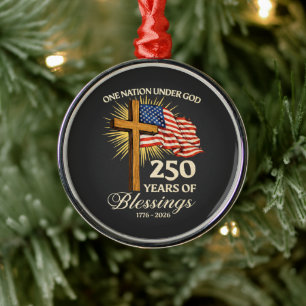 Eine Nation unter Gott 250 Jahre Segen Ornament Aus Metall