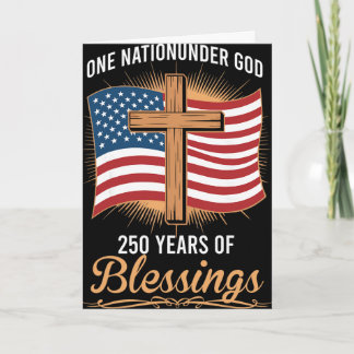 Eine Nation unter Gott 250 Jahre Segen Patriotisch Karte