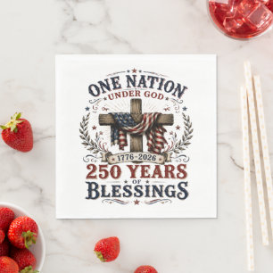 Eine Nation unter Gott 250 Jahre Segen Serviette