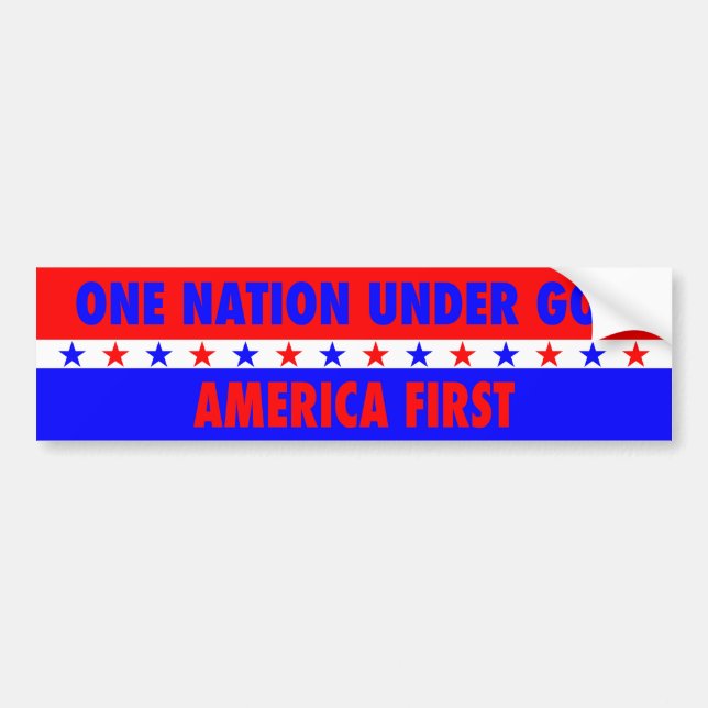Eine Nation unter Gott, Amerika zuerst Autoaufkleber (Vorne)