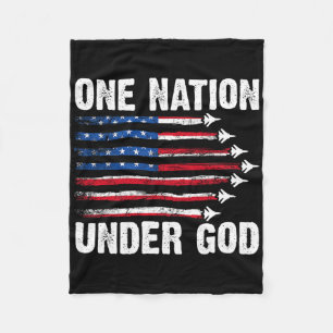 Eine Nation unter Gott Amerikanische Flagge 4. Jul Fleecedecke