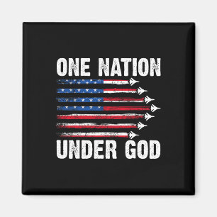Eine Nation unter Gott Amerikanische Flagge 4. Jul Magnet