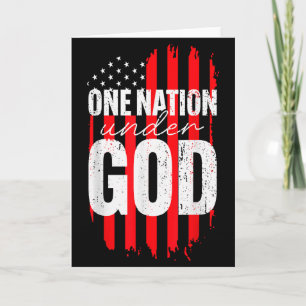Eine Nation unter Gott Amerikanische Flagge Christ Karte
