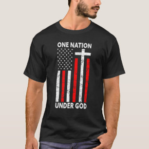 Eine Nation unter Gott Amerikanischer Glaube USA 4 T-Shirt