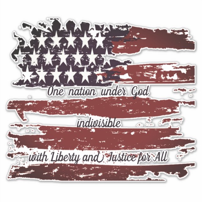 Eine Nation unter Gott Aufkleber (Vorderseite)
