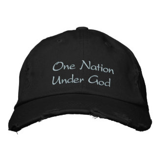 Eine Nation unter Gott Bestickte Kappe