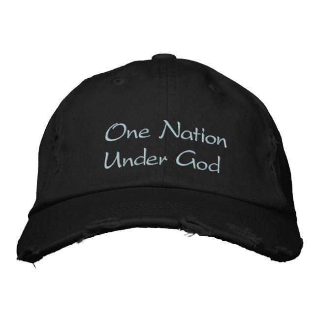 Eine Nation unter Gott Bestickte Kappe (Vorderseite)
