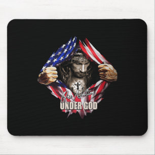 Eine Nation unter Gott Jesus Art uns Flagge Christ Mousepad