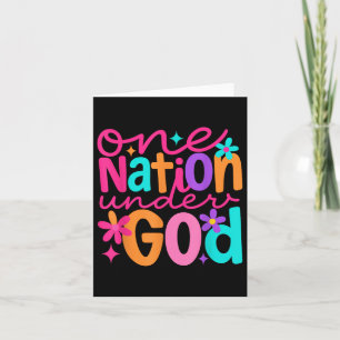 Eine Nation unter Gott, Jesus Bible kreuzen Patrio Karte