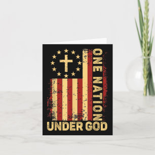 Eine Nation unter Gott Jesus Christlich Cross Amer Karte