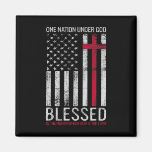 Eine Nation unter Gott Jesus segnete die amerikani Magnet
