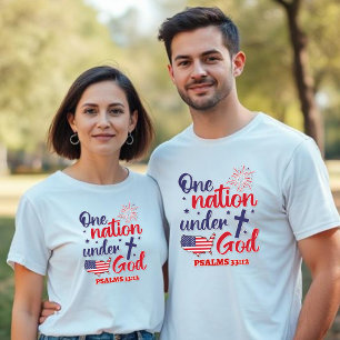 Eine Nation unter Gott - Kreuz-Psalmen 33:12 Unise T-Shirt