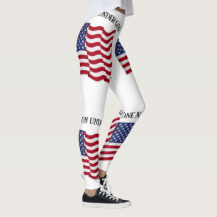 Eine Nation unter Gott mit Flagge Leggings