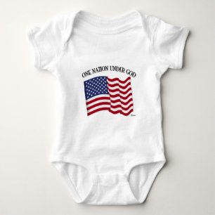 Eine Nation unter Gott mit US-Flagge Baby Strampler