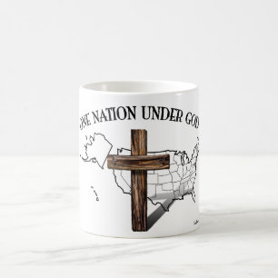 Eine Nation unter Gott mit US-Gliederung Kaffeetasse