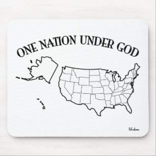 Eine Nation unter Gott mit US-Kontur Mousepad