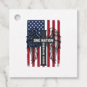 Eine Nation unter Gott Patrioten Kreuz Flügel Shir Geschenkanhänger