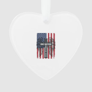 Eine Nation unter Gott Patrioten Kreuz Flügel Shir Ornament