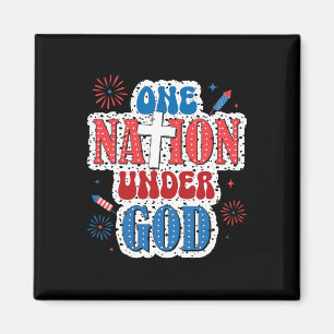 Eine Nation unter Gott Patriotic 4. Juli Magnet