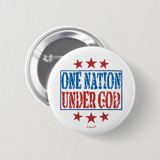 Eine Nation unter Gott Patriotischer Anstecknopf Button