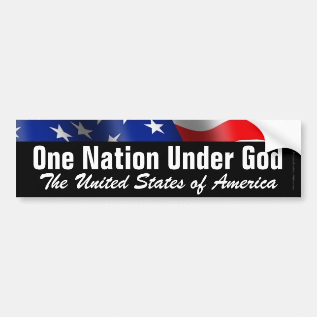 Eine Nation unter Gott, Patriotischer Autoaufklebe Autoaufkleber (Vorne)