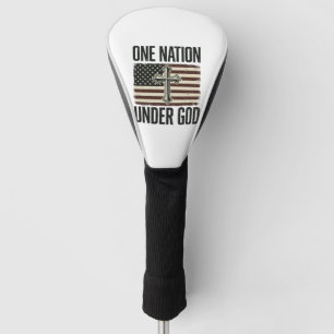 Eine Nation unter Gott patriotisches Kreuz Golf Headcover