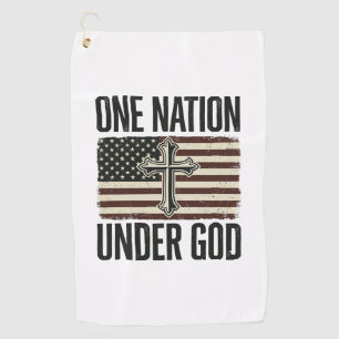 Eine Nation unter Gott patriotisches Kreuz Golfhandtuch