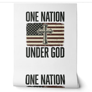 Eine Nation unter Gott patriotisches Kreuz Tapete