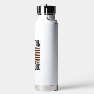 Eine Nation unter Gott patriotisches Kreuz Trinkflasche
