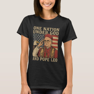 Eine Nation unter Gott und Papst Leo Usa Patriotic T-Shirt