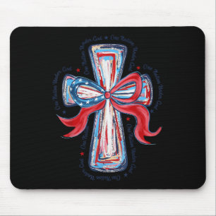 Eine Nation unter Gott US-Flagge 4. Juli Patriotis Mousepad