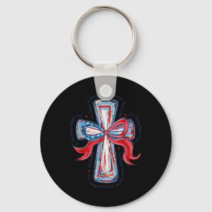 Eine Nation unter Gott US-Flagge 4. Juli Patriotis Schlüsselanhänger