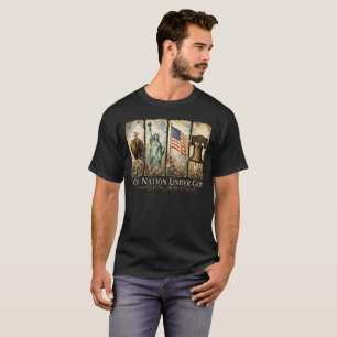 Eine Nation unter Gott USA Patriot Veteran Christl T-Shirt