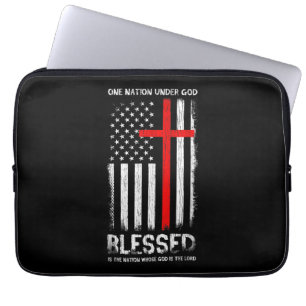 Eine Nation unter Gott USA Patriot Veteran Laptopschutzhülle